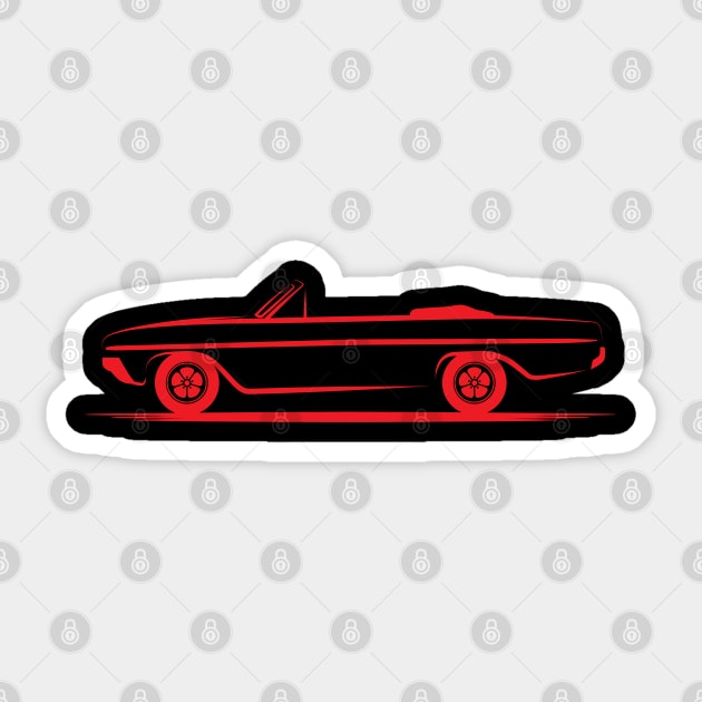 1964 Buick Skylark Convertible Red Sticker by PauHanaDesign